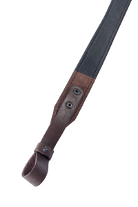 Ремень погонный с противоск. накладкой с регулировкой / кожа / коричневый (м)