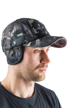 Бейсболка утепленная Сигнал NEON / алова / серые соты (м)