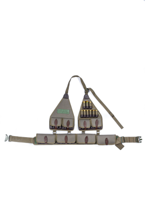 Патронташ трансформер на 49 патронов калибр 12/ кордура / олива