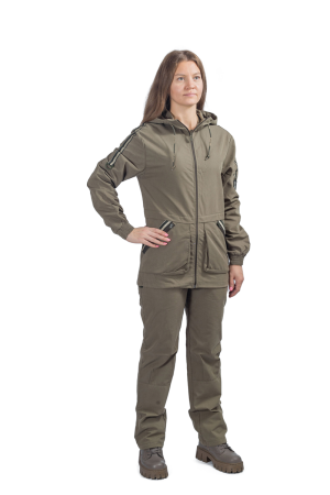 * Костюм женский летний Лоза / хлопок-нейлон / олива