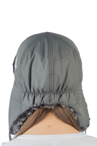 Шапка женская Снежинка / курточная ткань / серый (м)