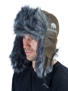 Шапка ушанка Хольстер / кож.зам. / коричневый (м)