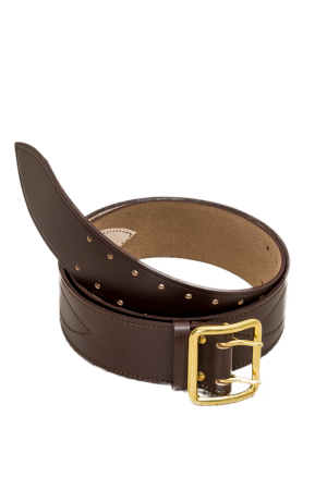 Ремень поясной офицерский по ТУ / кожа / коричневый (м)