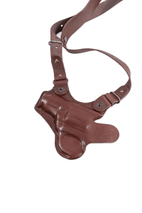 Кобура наплечная горизонтального ношения мод.ТМ Гроза Р-02 / кожа / коричневый