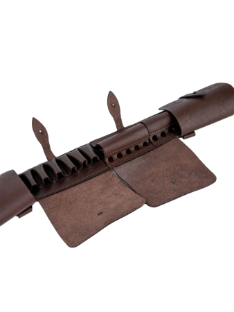 Патронташ закрытый комбинир. 7,62+12к / кожа / коричневый (м)