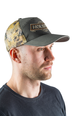 Бейсболка Горизонт с вышивкой / смесовая ткань / олива+соты (м)