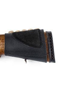 Патронташ на приклад / кожа / черный