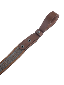 Ремень погонный с противоскользящей стропой с регулировкой / кожа / коричневый