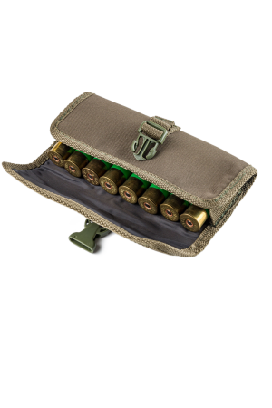 Подсумок на 8 патронов универсальный калибр 12, 16, 20 Модуль / ткань / олива