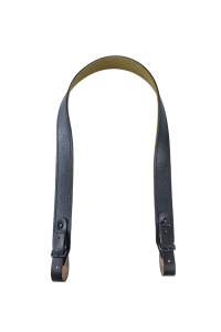 Ремень погонный двухслойный / кожа-стропа / черный (м)