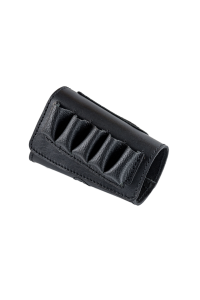 Патронташ на приклад / кожа / черный