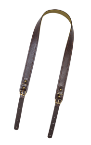 Ремень погонный двухслойный / кожа-стропа / коричневый