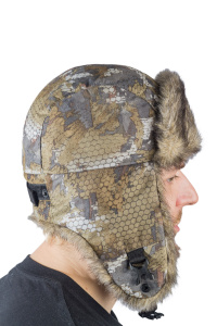 Шапка ушанка Хольстер / замша с мембранным покрытием / лес соты (м)
