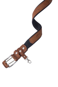 Ремень поясной В40 LINE Элита Fish / кожа / черный