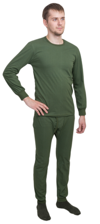 (-) Комплект белья с начесом / х/б / олива