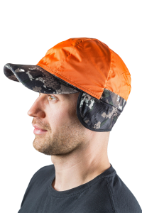 Бейсболка утепленная Сигнал NEON / алова / серые соты (м)