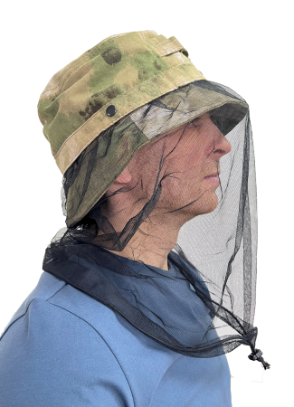 Панама с сеткой / смесовая ткань / Малахит (м)