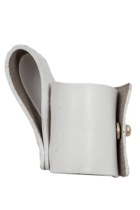 * Чехол под дубинку с фиксатором / кожа / белый