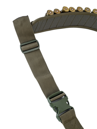 Патронташ открытый Люкс / кордура, кожа