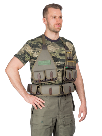 Патронташ трансформер на 49 патронов калибр 12/ кордура / олива