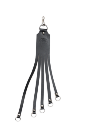 Утятница с кольцом / кожа / черный