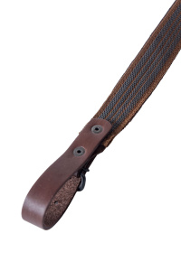 Ремень погонный с противоскользящей стропой / кожа / коричневый (м)