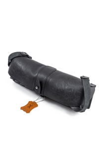 Патронташ 24х12 двухрядный / кожа / черный (м)