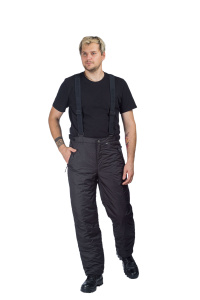 Полукомбинезон мужской утепленный / ткань синтет. / черный