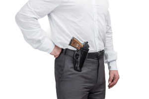 Кобура поясная мод.JM ПМ / кожа / черный