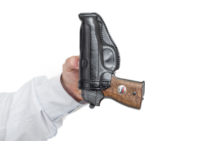 Кобура поясная мод.JM ПМ / кожа / черный