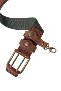 Ремень поясной В40 LINE Элита Fish / кожа / олива