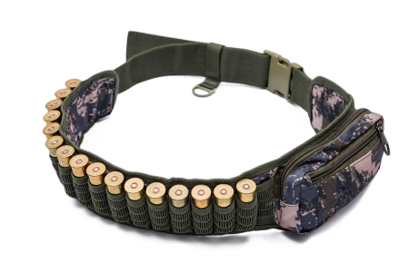 Патронташ открытый с подсумком под 12, 16, 20 кал / оксфорд
