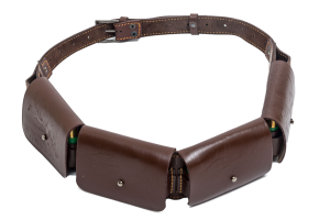 Патронташ закрытый люкс 12к / кожа / коричневый