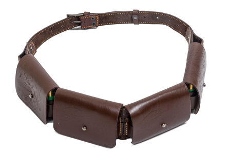 Патронташ закрытый люкс 12к / кожа / коричневый