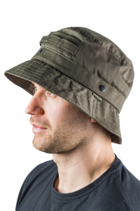 Панама с сеткой / хлопок / олива (м)