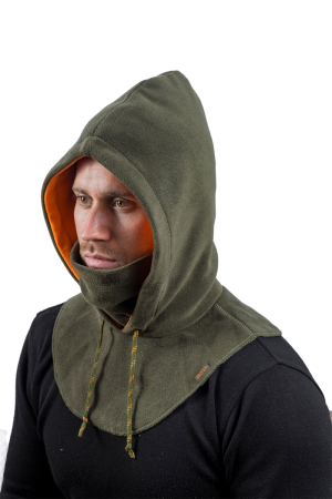 Капор мужской утепленный / флис / хаки (M-L)