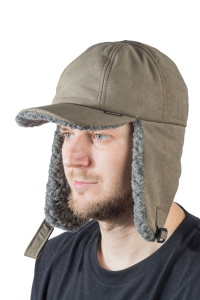 Шапка утепленная Кондор Сигнал Neon / мембрана / олива (м)