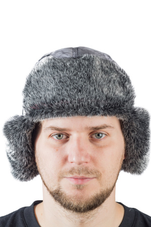 Шапка ушанка с мех.опушкой / алова / снегири (м)