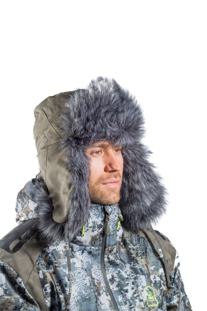 Шапка ушанка Скандинавия / мембрана / 10000 / олива (м)