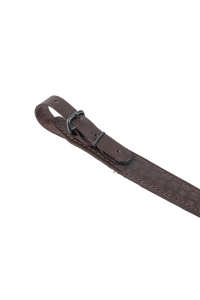 Ремень погонный с противоскользящей накладкой / кожа / коричневый (м)