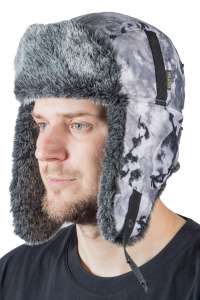 Шапка ушанка с мех.опушкой / алова / снегири (м)