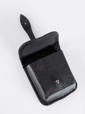 Подсумок-карман универсальный,быстросъемный для чехлов Лидер(130*120*40) / кожа / черный