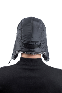 Шапка ушанка с мех.опушкой / курточная ткань / серый (м)