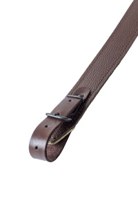 Ремень погонный двухслойный / кожа-стропа / коричневый (м)