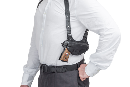 Кобура наплечная горизонтального ношения мод.Т1М Хорхе / кожа / черный