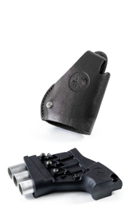 Кобура Дш Сигнал Охотника ПУ-3 / кожа / черный