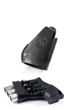 Кобура Дш Сигнал Охотника ПУ-3 / кожа / черный