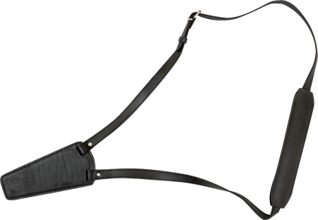 Упор для ружья на ремне / кожа / черный