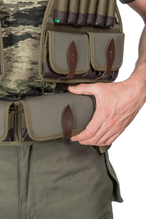 Патронташ трансформер на 49 патронов калибр 12/ кордура / олива