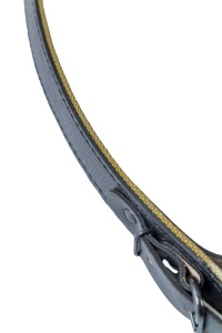 Ремень погонный двухслойный / кожа-стропа / черный (м)